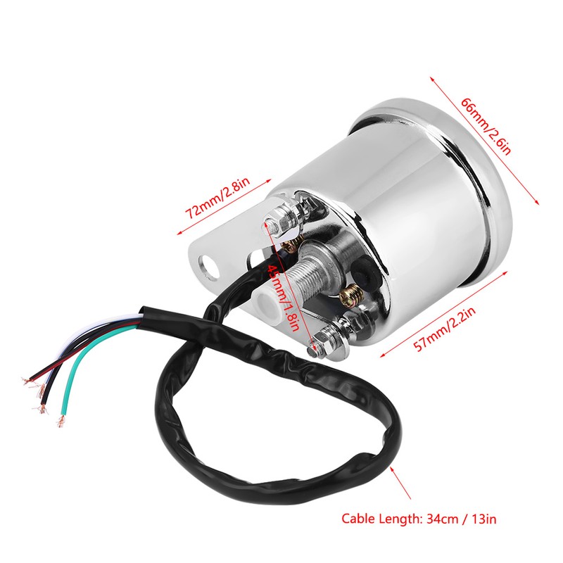 Universal Motorcycle Digital LED LCD Speedometer Tachometer Speed Gauge Retro
