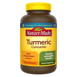 Nature Made Turmeric Curcumin 500 milligram. Capsules (Antioxidant) Value Size 180 Ct