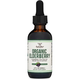 Organic Elderberry Liquid 2 Fl Oz (60 Servings) - Tincture for Immune System Support by Double Wood