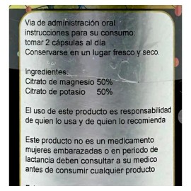 Sunahe Citrato Magnesio y Potasio 60 Cápsulas 850mg Suplemento Nutricional                                                                            