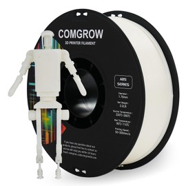 Comgrow ABS Filament 1.75mm, ABS 3D Printer Filament 1.75mm Heat Resistant 1kg ABS 3D Printing Filament 1.75mm, Strong and Durable, Dimensional Accuracy +/- 0.02mm