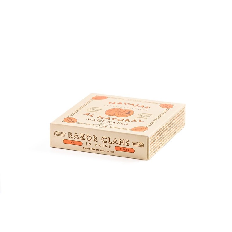 Maruxaina. Razor Clams in brine. 6/8 pieces. 110g (3.88oz).