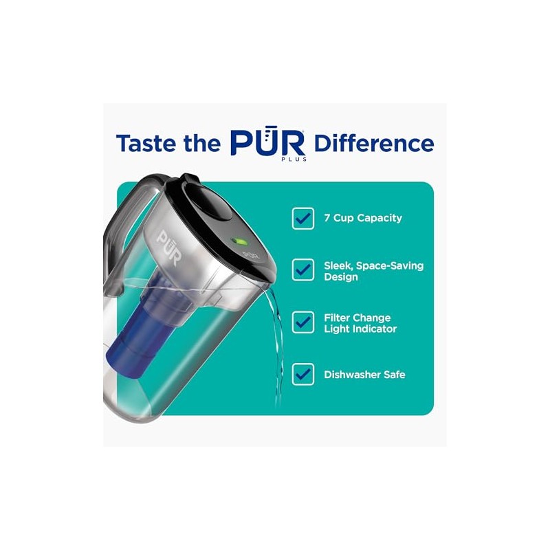PUR PLUS Sistema de filtración de jarra de agua, 7