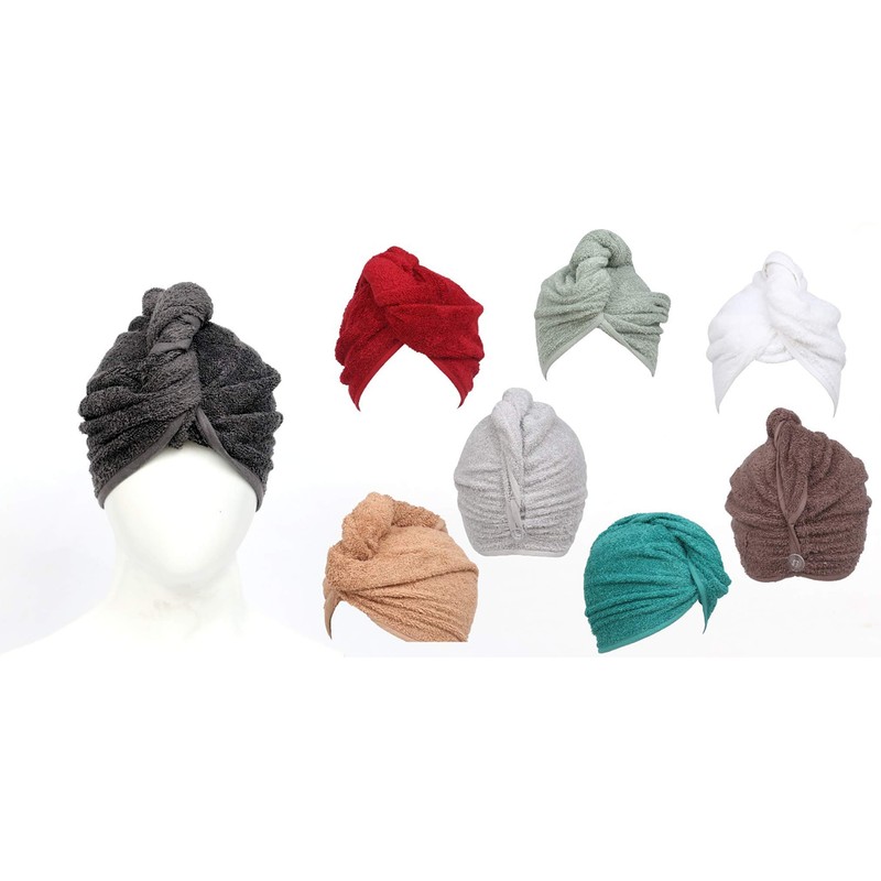 Luxury Hair Towel Wrap Quick Magic Dry Towelling Hair Turban