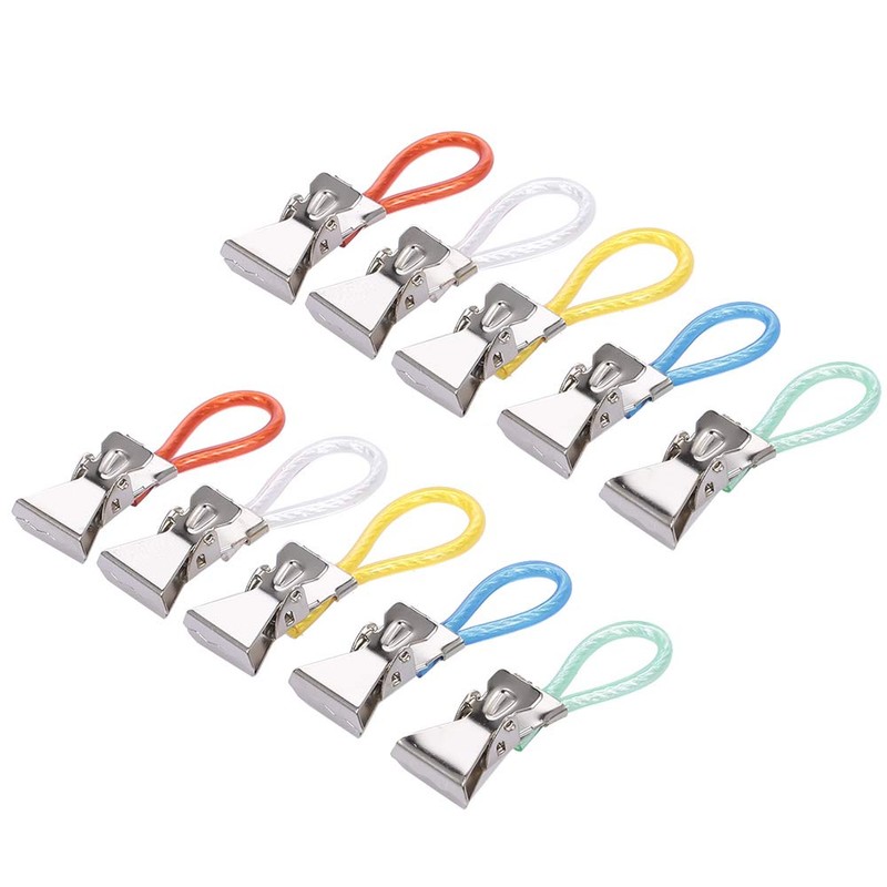pedkit 10PCS Tea Towel Clips Cloth Hanging Metal Clips Hand