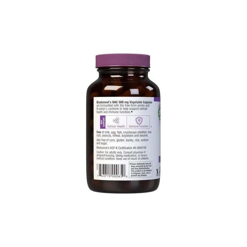 Cápsulas De Vitamina Nac 500 Mg Bluebonnet, 90 Unidades