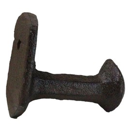 Ebros Gift Pack of 3 Cast Iron Vintage Rustic Western Rugged Railroad Nail Spike Wall Hooks for Coats Hats Leashes Backpacks Keys Decorative Organizer On Mudroom Main Entrance Walls