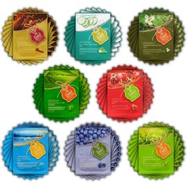 Entel 72 pcs VEGGIE Combo-Pack, Premium Korean Essence Facial Mask Sheet (9 Types x 8 pcs), Five Chemical Free  No Paraben, No Silicon, No Mineral... 