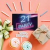 21st Birthday Party Invitations Men Women - Disco Neon Lights