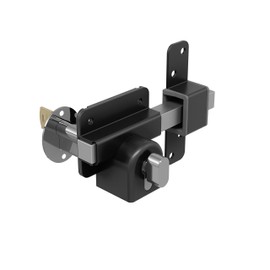 GateMate Long Throw Gate Lock 1490156, Euro Profile Keyed Alike Lock for Sheds & Gates, Keyed Outside with Thumb Turn Inside, 316 Stainless Steel, for Wooden Gates & Doors Up to 2 ¾” (70mm), 5 Keys