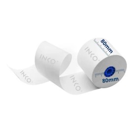 INKO 40 Rollos Papel Térmico 80x80 Mm Por Rollo compatible con Epson Color Blanco                                                                     