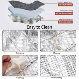 OrgeMaan Lunch Bags for Women Men, Reusable Insulated Leakproof Lunch Box Tote Bag, Cool Bags for Kids Girls Boys Adults, Thermal Cooler Bag for Work School Picnic Travel (Pink)