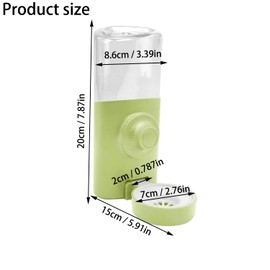 Rabbit Drinker, Hamster Drinker, Automatic Rabbit Bottles, Small Animal Water Bottle, Automatic Water Renewal, 600 ml Accessories(Green)