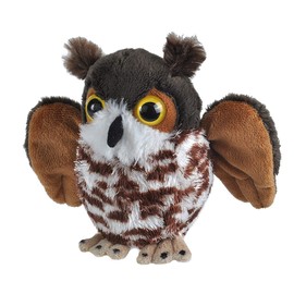 Wild Republic Plush Great Horned Owl, Cuddlekins Cuddly Lil´S Toys, Kids Gifts, 13 cm