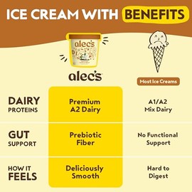 Alec's Ice Cream Tahitian Vanilla Bean Ice Cream, A2 Dairy, 14 Fl Oz