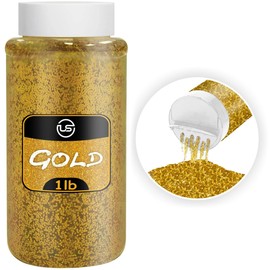 Gold Glitter Bulk, Fine Glitter for Crafts, Resin and Scrapbooking – 1 LB/16OZ Shaker Bottles Great for Tumblers and Crafts
