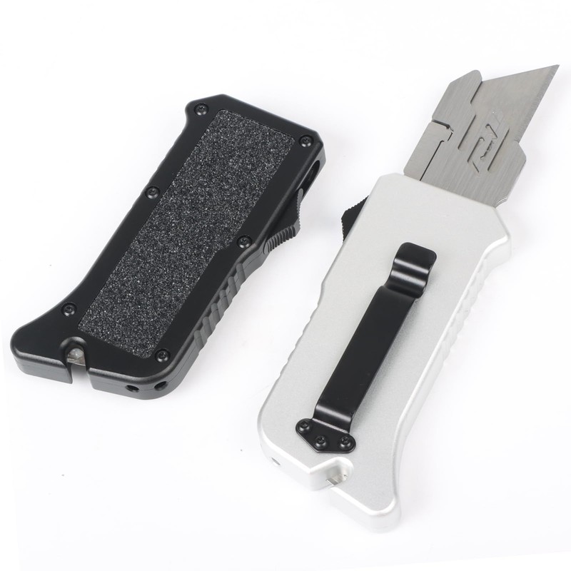 ainhue RU36-B Retractable Utility Knife, 3.66 Inch Aluminum Ergonomic Handle