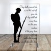 Clear Acrylic 'They Shall Grow Not Old...' Plaque On Stand