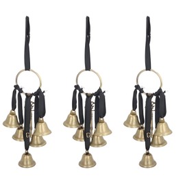 3pcs Iron Witch Bell Antique Key Stress Relieve Witchy Wind Chime Hanging Decoration for Door