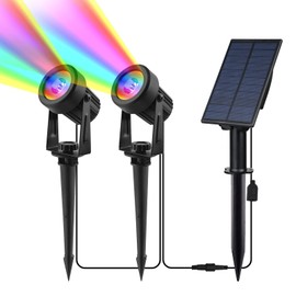CORESLUX Garden Lights Solar RGB Garden Lighting Solar Outdoor Colour Changing Solar Garden Lights IP65 Waterproof Garden Light Solar Lights for Outdoor Garden Yard Lawn Path 2 in 1