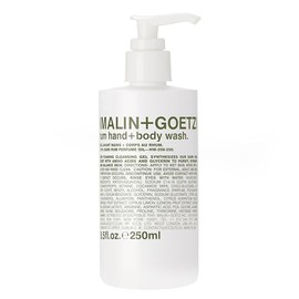 Malin + Goetz Jabón de Mano y Cuerpo de Ron - Gel de Ducha Hidratante para Todo Tipo de Piel - Jabón Corporal para Mujeres y Hombres - 250 ml