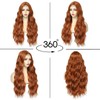 Auburn Wig 26 Inch Long Wavy Wigs for Women -