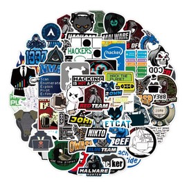 Hacker Programación 50 Calcomanías Stickers Pvc Vs Agua Stickers Variados Sin Repetir Impermeables Removible Diseños Únicos Para Electrónicos, Laptops, Termos, Celulares