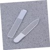 FOMIYES 2pcs Nail Art Tool Crystal Glass Nail Files Board