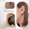 4 Pairs Hoop Earrings for Women, Trendy Chunky Gold Hoops