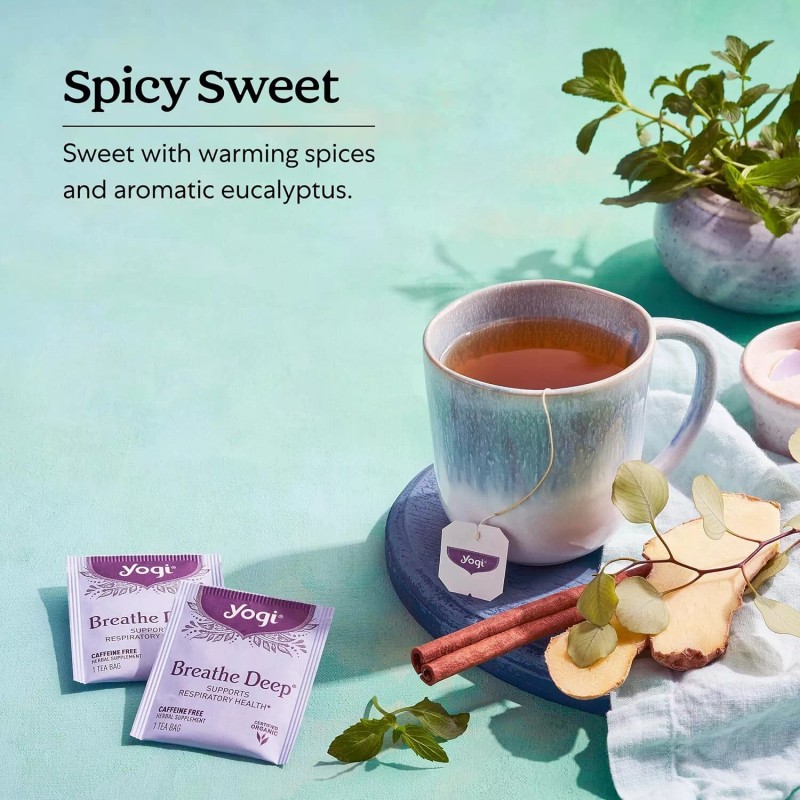 Yogi Organic Breathe Deep Herbal Tea Caffeine Free 1 Tea