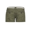 Eight2Nine Women's Chino Shorts with Braided Belt, Middle-green