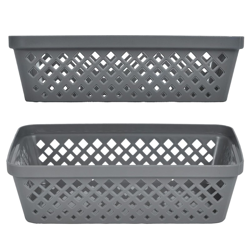 Glad Plastic Storage Basket Set - Multipurpose Drawer Trays, Kitchen