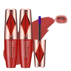2 unidades de tinte de labios despegable, máscara de larga duración, impermeable y a prueba de transferencia, tinte labial nude, delineador de brillo 