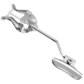 Vaguelly Marching fork for trombone, metal marching music holder, attachment to funnel, wind instrument, music book clamp, silver