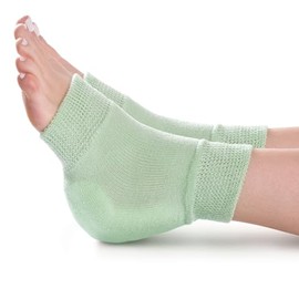 Medline - Protección de talón y codo, para llagas de presión y fricción, tela elástico ligero, protector de talón médico para el cuidado de los pies, codo, lavable a máquina, verde, un par, talla