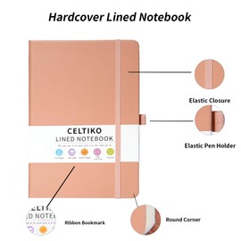 Bullet Dotted Journal Notebook for Women & Men, 192 Pages Dot Grid Notebook for Writing Note Taking Work, 100 GSM Thick Paper Hardcover Leather Journal - Medium 8" x 5.7"