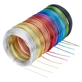 PH PandaHall 650 Feet 10 Rolls 1mm Aluminum Craft Wire 18 Gauge Flexible Floral Jewelry Beading Wire 10 Colors for DIY Jewelry Craft Making Each Roll 65 Feet