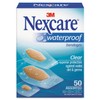 Nexcare Waterproof Clear Bandages Assorted Sizes, 50 Bandages
