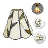 Uonlytech 1pc Stained Glass Lampshade Ceiling Fan Light Shades Decorative