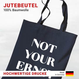 tradercat Jute Bag Printed Vintage Funny Saying Fabric Bag Printed for Shopping Jute Bag Aesthetic as a Fashion Accessory Jute Bag Saying, 100% Cotton (Not Your Ernst), blue