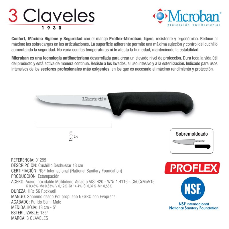 Cuchillo Desshuesar Polipropileno 13 cm - 5 Inch FH 3C