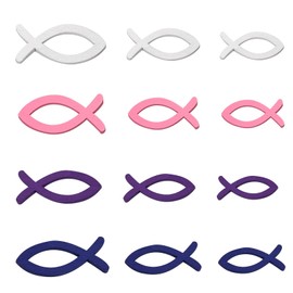 Holzfische Deko Set,120 Stück Holz Fisch Deko, Holzfische Dekoration Tischdeko,Holzfische Kommunion Deko,Holzfische Taufdeko,Taufe Streudeko Fische,für Taufe Kommunion Konfirmation deko Rosa Blau Lila