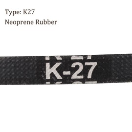 Kozelo K-27 Power Drive V-Belt - [27 Inch Pitch Circumference] Fan Rubber Wrapped Industrial Belt for Transmission Use 8 mm Width 6 mm Height
