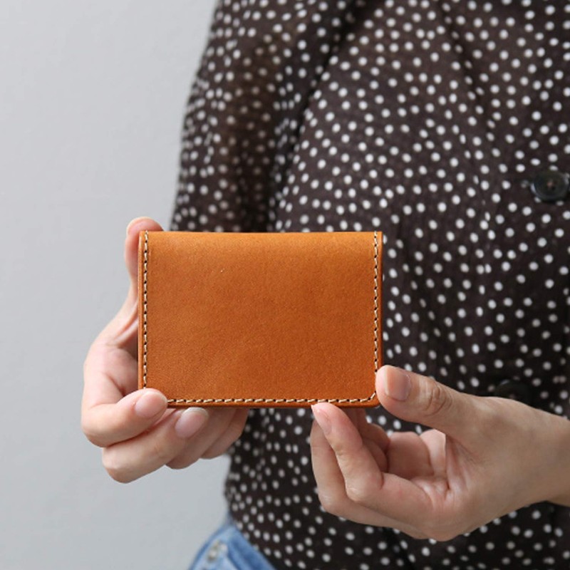 Polcolosso Original Tochigi Leather Bi-Fold License Case, Made in Japan,