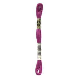 DMC 117-718 Six Strand Embroidery Cotton Floss, Plum, 8.7-Yard