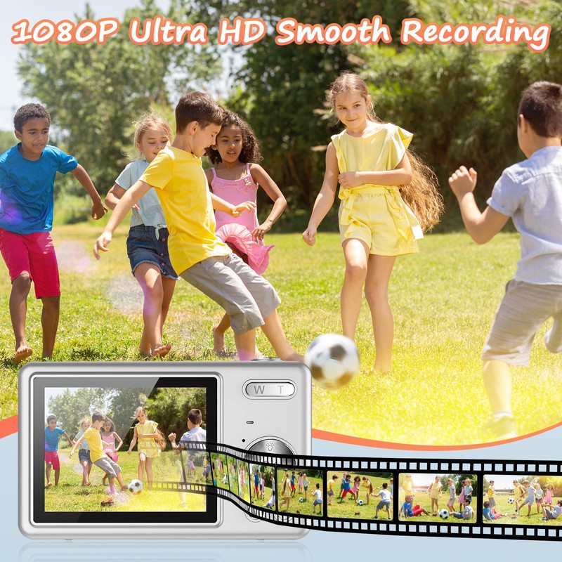 Digital Camera 1080P FHD 44MP with 2.4" LCD Screen, Compact