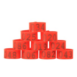 Bolsa de 100 piezas 16 mm 001 100 bandas numeradas de plástico para patas de aves de corral, pollos, patos y gansos. Anillos para patas de gallinas. C