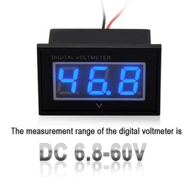 Waterproof Monitor 24V 36V 48V Golf cart Voltmeter Blue Digital Voltage Meter Battery Gauge DC6.8-60V