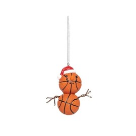 The Bridge Collection Basketball Snowman Ornament - Unique and Fun Basketball Ornament for Christmas Tree - Sports Ornaments