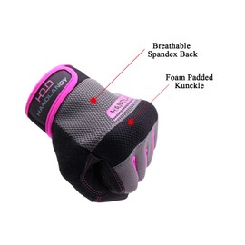 HANDLANDY Utility Work Gloves Mens & Women, Safety Mechanic Working Gloves Touch Screen, Flexible Breathable Yard Gloves (Small,Pink-Women Size)